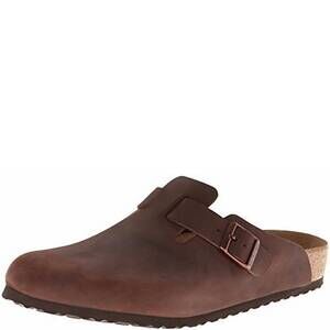 NEW BIRKENSTOCK men's boston clogs in habana oiled leather